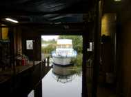 Bootsschuppen/Bootshaus inkl. Boot an der Peene