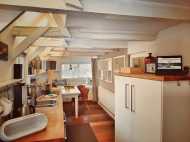 freistehendes reetgedecktes Bootshaus in Goldberg 